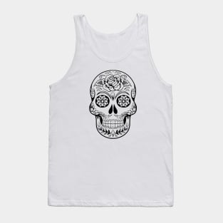 Halloween - Dia De Los Muertos - Day of the Dead Mexican Sugar Skull Tank Top